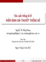 Lý thuyết về bài toán kiểm định giả thuyết thống kê