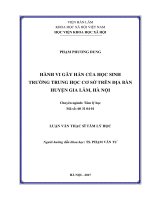 Hành vi gây hấn của học sinh trường trung học cơ sở trên địa bàn huyện Gia Lâm, Hà Nội (LV thạc sĩ)