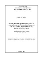 Hỗ trợ trẻ em tự kỷ trong giao tiếp từ thực tiễn trung tâm tư vấn giáo dục và trị liệu trẻ em, huyện bình chánh, thành phố hồ chí minh tt