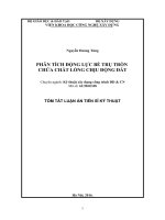 Phân tích động lực bể trụ tròn chứa chất lỏng chịu động đất 