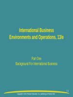 International business environment and operations 13e pearson chapter 01 