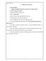 Skkn một số phương pháp giải bài tập hóa học 9 