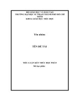Mẫu bìa và cách trình bày