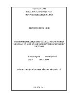 Trách nhiệm xã hội (CSR) của các doanh nghiệp nhật bản và một số gợi mở đối với doanh nghiệp việt nam tt