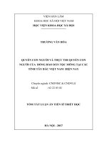 Quyền con người và thực thi quyền con người của đồng bào dân tộc mông ở các tỉnh tây bắc việt nam hiện nay (tt) 