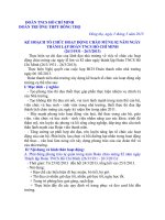 KẾ HOẠCH TỔ CHỨC HOẠT ĐỘNG CHÀO MỪNG 82 NĂM NGÀY THÀNH LẬP ĐOÀN TNCS HỒ CHÍ MINH