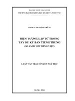Hiện tượng lặp từ trong Tây Du Ký bản tiếng Trung (So sánh với tiếng Việt)