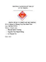 [123doc] - Phân tích thiết kế - Quản lý phòng trọ cho sinh viên