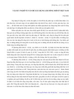 vài suy nghĩ về vấn đề xây dựng lối sống mới ở việt nam