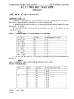 ĐỒ án môn học   THIẾT kế sơ bộ TRẠM bơm   đề số 31