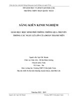 SÁNG KIẾN KINH NGHIỆM GIÁO DỤC HỌC SINH PHỔ THÔNG THÔNG QUA TRUYỀN THỐNG CÁC NGÀY LỄ LỚN CỦA ĐOÀN THANH NIÊN