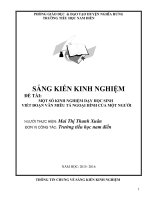 Skkn Một số kinh nghiệm dạy học sinh viết đoạn văn miêu tả ngoại hình của một người