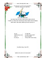 Sáng kiến dạy học phần ii lớp 10 môn gdcd theo chủ đề “nghĩa vụ công dân” dưới dạng hoạt động trải nghiệm kiến thức