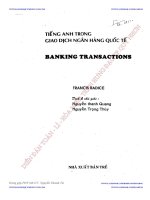 Ebook Tiếng Anh trong giao dịch ngân hàng quốc tế: Phần 1