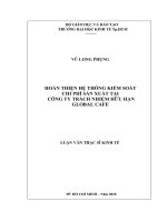 Hoàn thiện hệ thống kiểm soát chi phí sản xuất tại công ty trách nhiệm hữu hạn global cafe 