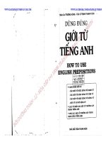 Ebook Dùng đúng giới từ tiếng Anh  How to use English prepositions