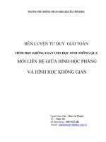 RÈN LUYỆN TƯ DUY GIẢI TOÁN HÌNH HỌC KHÔNG GIAN CHO HỌC SINH THÔNG QUA MỐI LIÊN HỆ GIỮA HÌNH HỌC PHẲNG VÀ HÌNH HỌC KHÔNG GIAN