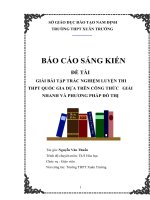 Skkn giải bài tập trắc nghiệm luyện thi thpt quốc gia dựa trên công thức giải nhanh và phương