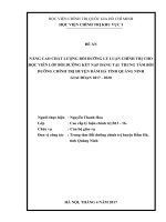 Nâng cao chất lượng bồi dưỡng lý luận chính trị cho học viên lớp bồi dưỡng kết nạp đảng tại trung tâm bồi dưỡng chính trị huyện đầm hà   tỉnh quảng ninh giai đoạn 2017   2020