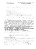 Bài thu hoạch bồi dưỡng thường xuyên THCS năm học 2016 2017