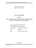 THỰC TRẠNG VÀ ĐỀ XUẤT GIẢI PHÁP GIẢM TỔN THẤT ĐIỆN NĂNG TẠI ĐIỆN LỰC QUỲNH PHỤ