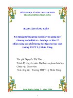 Skkn sử dụng phương pháp xemina vào giảng dạy chương cacbohidrat – hóa học cơ bản 12 nhằm nâng cao chất lượng học tập cho học sinh trường THPT lý 