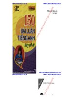 Ebook 150 bài luận tiếng Anh hay nhất Phần 1