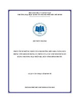 Phân tích những nhân tố ảnh hưởng đến khả năng huy động vốn khách hàng cá nhân của các chi nhánh ngân hàng thương mại trên địa bàn tỉnh bình phước 