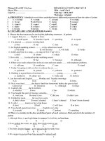 đề khảo sát giữa kỳ 2 anh 9