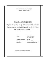 SKKN Nghiên cứu lựa chọn bài tập nhằm nâng cao hiệu quả chiến thuật gò bóng trái tay né giật bóng thuận tay cho VĐV Bóng bàn Trường THPT B Hải Hậu