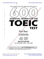 Ebook 600 essential words for the TOEIC Test Phần 1