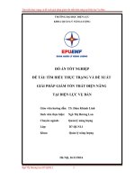TÌM HIỂU THỰC TRẠNG VÀ ĐỀ XUẤT  GIẢI PHÁP GIẢM TỔN THẤT ĐIỆN NĂNG  TẠI ĐIỆN LỰC VỤ BẢN