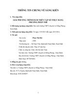 SKKN GIẢI PHƯƠNG TRÌNH HÀM TRÊN TẬP SỐ THỰC BẰNG PHƯƠNG PHÁP THẾ