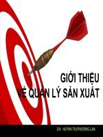 Giáo trình quản lý sản xuất