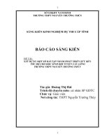 sáng kiến Xây dựng một số bài tập nhằm phát triển sức bền tốc độ cho học sinh đội tuyển Cầu lông trường THPT Nguyễn Trường Thúy