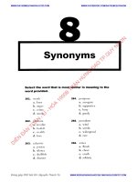 Ebook 501 câu hỏi trắc nghiệm về cách dùng từ đồng nghĩa và phản nghĩa tiếng Anh Phần 2