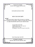 SKKN Một số giải pháp trong công tác quản lý, chỉ đạo, nhằm nâng cao hiệu quả hoạt động  nghiên cứu khoa học kỹ thuật  của học sinh trườn