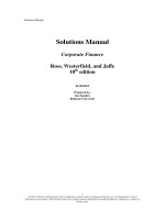 10e Corporate Finance  solutions manual