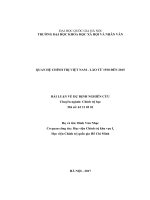 Quan hệ chính trị việt nam – lào từ 1930 đến 2015