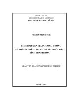 Chính quyền địa phương trong hệ thống chính trị cơ sở từ thực tiễn tỉnh Thanh Hóa (LV thạc sĩ)