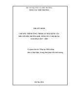 CHƯƠNG TRÌNH TỔNG THỂQUAN TRẮCQUỐC GIA ĐỐI VỚI MÔI TRƯỜNG KHÍ, TIẾNG ỒN VÀ ĐỘ RUNG GIAI ĐOẠN 2017 - 2020