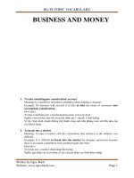 IELTS topic vocabulary business and money