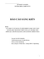 sáng kiến Lựa chọn và xây dựng câu hỏi (nhiệm vụ học tập) và bài tập