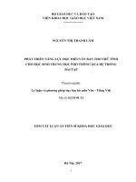 Phát triển năng lực đọc hiểu văn bản thơ trữ tình cho học sinh THPT qua hệ thống bài tập (tt)