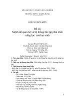 Skkn Mệnh đề quan hệ và hệ thống bài tập phát triển năng lực  của học sinh