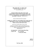 Báo cáo tổng kết đề tài nhánh thuộc đề tài trọng điểm cấp nhà nước Nghiên cứu thiết kế, chế tạo hệ