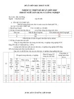 NHIỆM vụ THIẾT kế đồ án môn học 