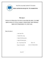 Tiểu luận WTO  VN tổng quan về wto và so sánh với apec các hiệp định cơ bản của wto cơ hội và thách thức với hoạch động xuất nhập khẩu của việt nam