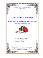 Một số biện pháp giáo dục kỹ năng sống cho học sinh tiểu học