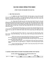 DỰ án CẢNG SÔNG PHÚ ĐỊNH 